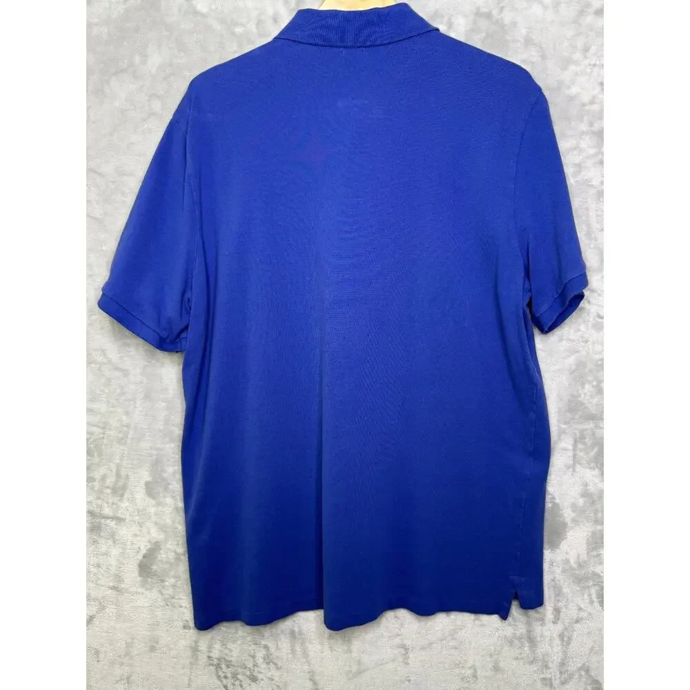 Polo Ralph Lauren Polo Shirt Mens XL Blue Classic Fit Pique Cotton Preppy S/S